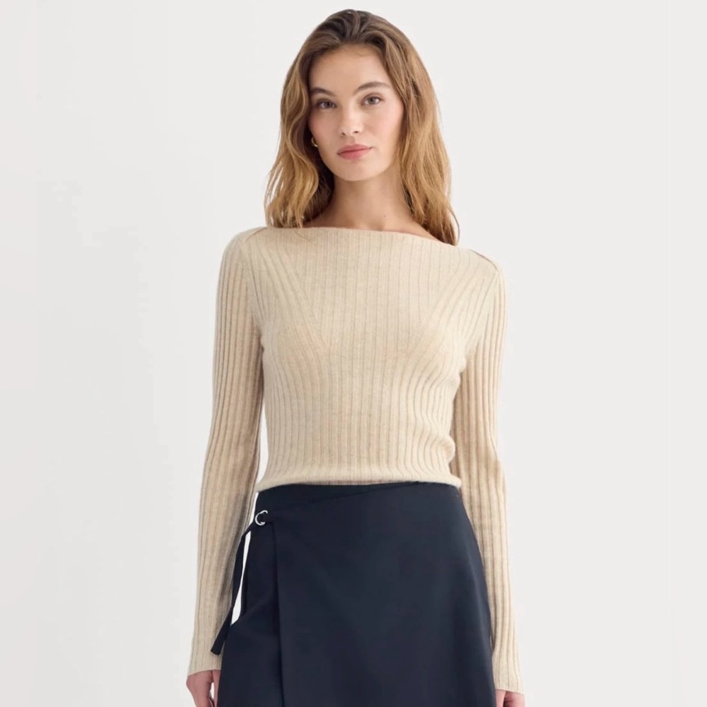 NWT Everlane Cashmere Ribbed Sweater